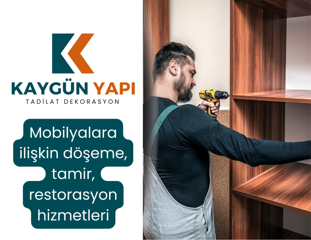 Mobilyalara ilişkin döşeme, tamir, restorasyon hizmetleri.